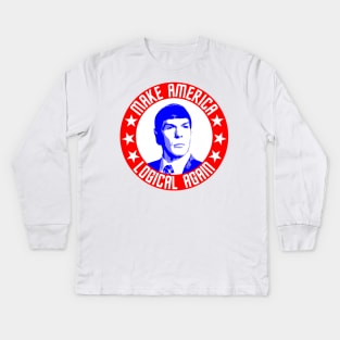 Spock - Making America Logical Kids Long Sleeve T-Shirt